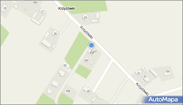 Krzyżówki, Krzyżówki, 30a, mapa Krzyżówki