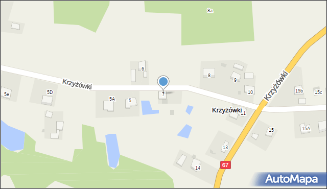 Krzyżówki, Krzyżówki, 7, mapa Krzyżówki