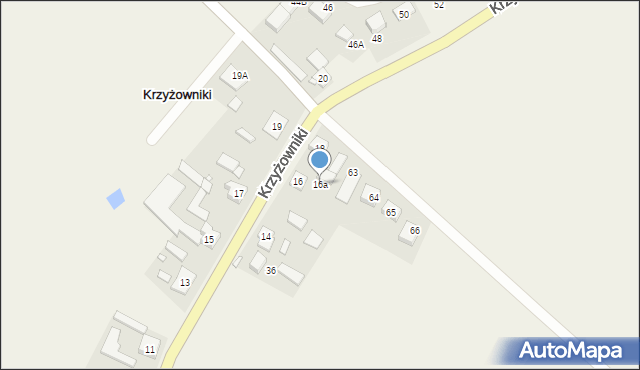 Krzyżowniki, Krzyżowniki, 16a, mapa Krzyżowniki