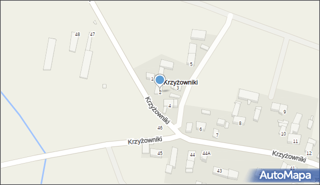 Krzyżowniki, Krzyżowniki, 2, mapa Krzyżowniki