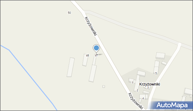 Krzyżowniki, Krzyżowniki, 47, mapa Krzyżowniki