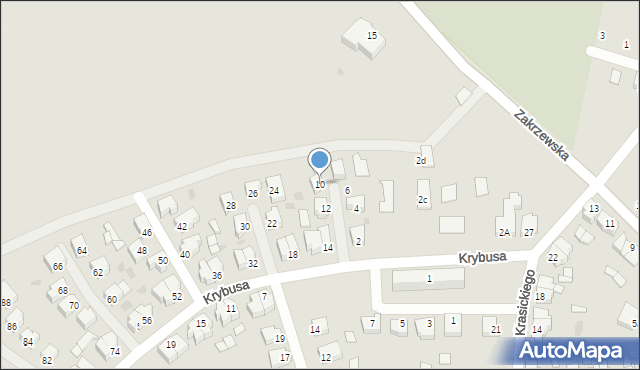 Książ Wielkopolski, Krybusa Maksymiliana, dr., 10, mapa Książ Wielkopolski