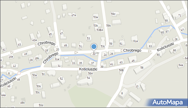 Kudowa-Zdrój, Króla Bolesława Chrobrego, 22, mapa Kudowa-Zdrój