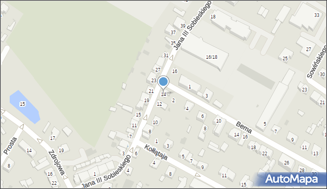 Kutno, Króla Jana III Sobieskiego, 14, mapa Kutno