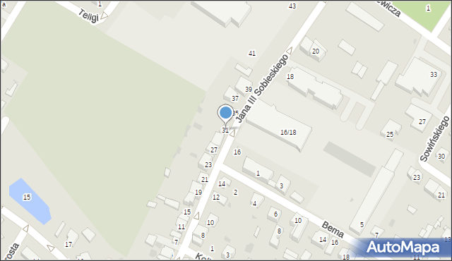 Kutno, Króla Jana III Sobieskiego, 31, mapa Kutno