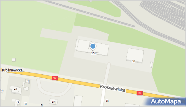 Kutno, Krośniewicka, 30a, mapa Kutno