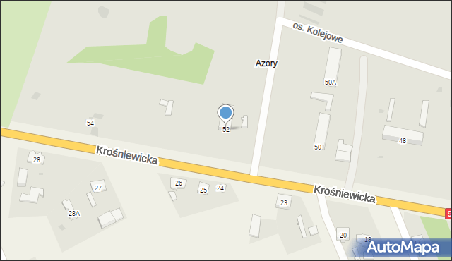 Kutno, Krośniewicka, 52, mapa Kutno