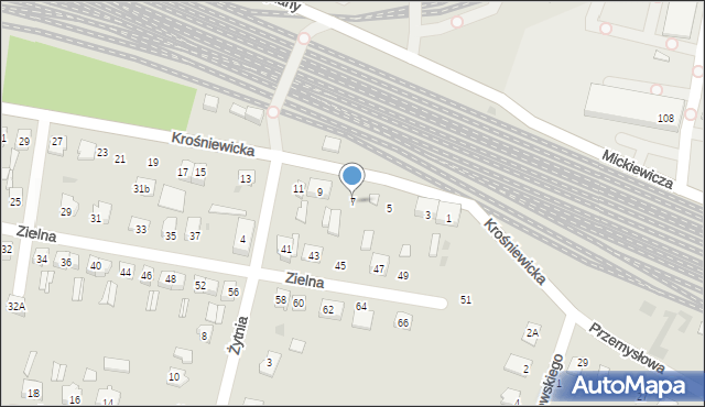 Kutno, Krośniewicka, 7, mapa Kutno