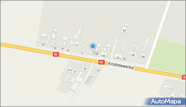 Kutno, Krośniewicka, 70, mapa Kutno