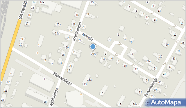 Kwidzyn, Krasickiego Ignacego, bp., 29A, mapa Kwidzyn