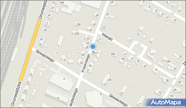 Kwidzyn, Krasickiego Ignacego, bp., 33, mapa Kwidzyn