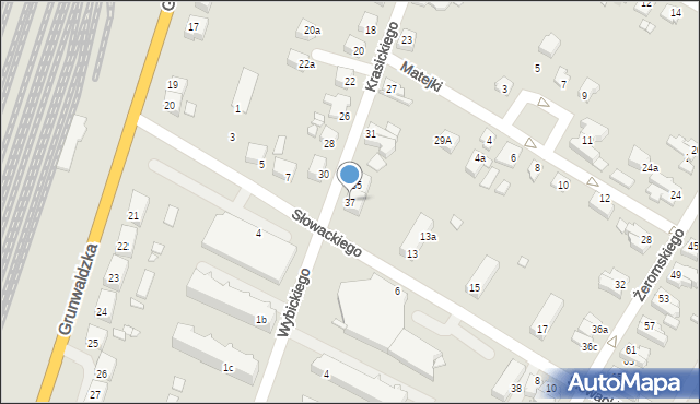 Kwidzyn, Krasickiego Ignacego, bp., 37, mapa Kwidzyn