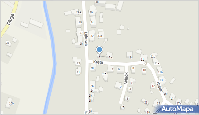 Kwidzyn, Kręta, 7, mapa Kwidzyn