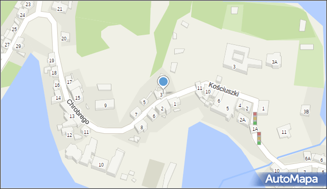 Łagów, Króla Bolesława Chrobrego, 3A, mapa Łagów