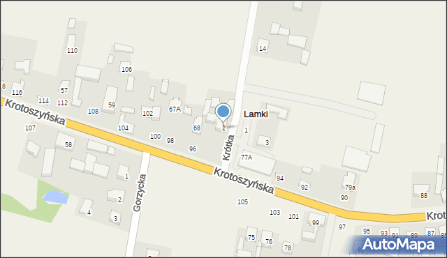 Lamki, Krótka, 2, mapa Lamki