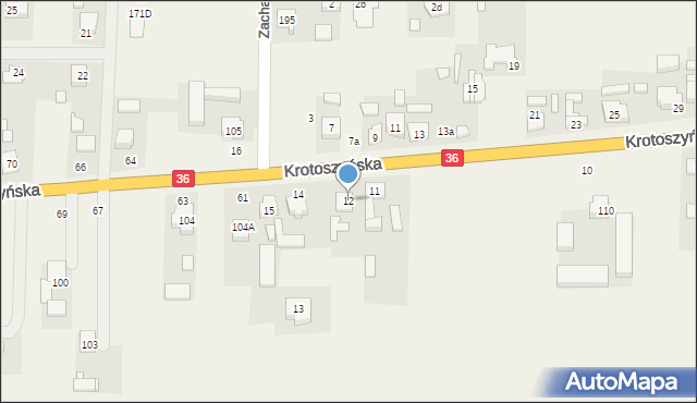 Lamki, Krotoszyńska, 12, mapa Lamki