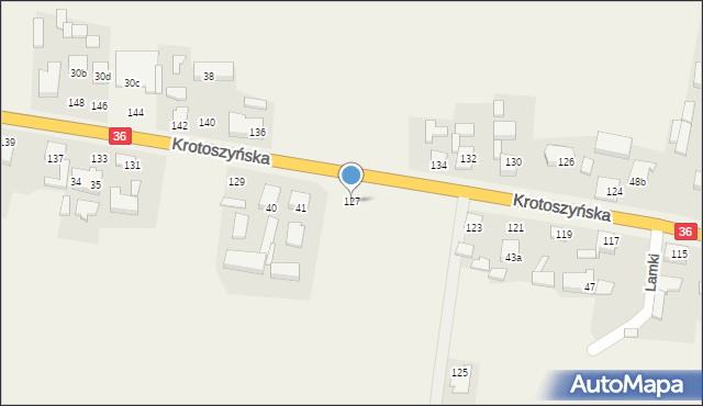 Lamki, Krotoszyńska, 127, mapa Lamki