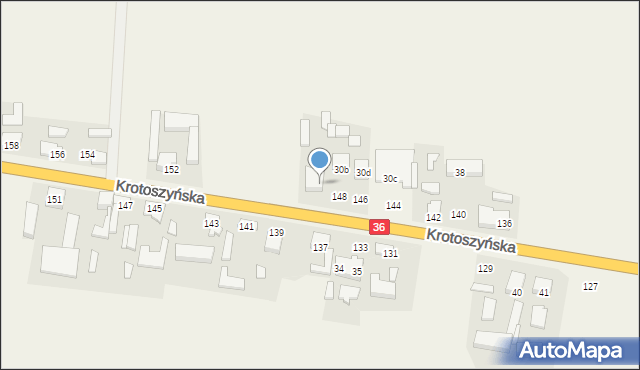 Lamki, Krotoszyńska, 150, mapa Lamki