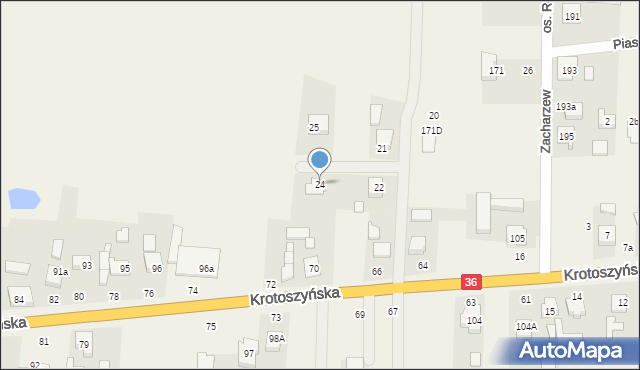 Lamki, Krotoszyńska, 24, mapa Lamki