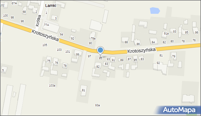 Lamki, Krotoszyńska, 95, mapa Lamki