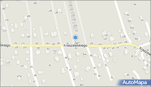 Łańcut, Kraszewskiego Józefa Ignacego, 134, mapa Łańcut