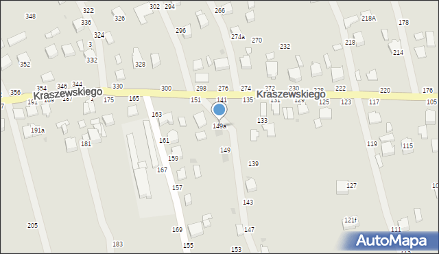 Łańcut, Kraszewskiego Józefa Ignacego, 149a, mapa Łańcut