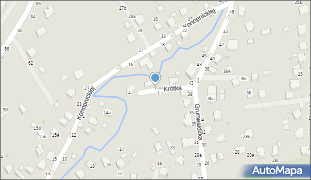 Łańcut, Krótka, 4, mapa Łańcut