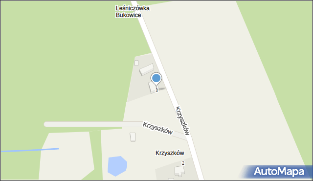 Łazy Wielkie, Krzyszków, 3, mapa Łazy Wielkie