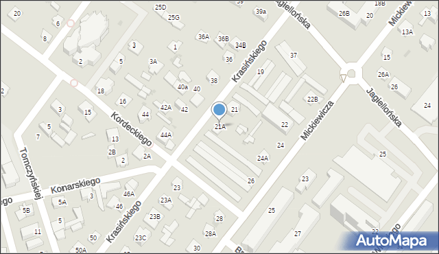 Legionowo, Krasińskiego Zygmunta, 21A, mapa Legionowo