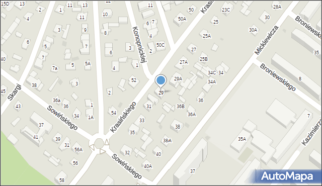 Legionowo, Krasińskiego Zygmunta, 29, mapa Legionowo