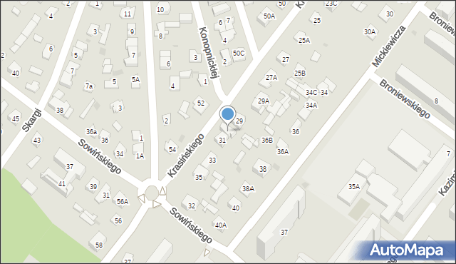 Legionowo, Krasińskiego Zygmunta, 31a, mapa Legionowo