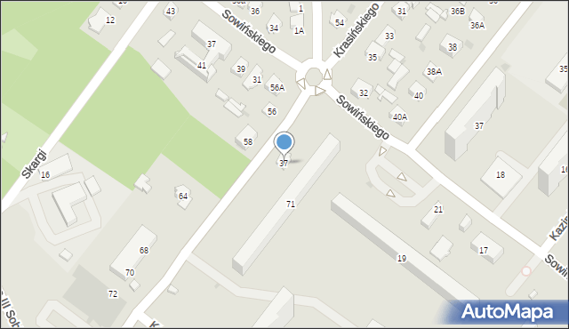Legionowo, Krasińskiego Zygmunta, 37, mapa Legionowo