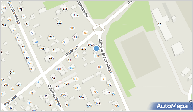 Legionowo, Króla Jana III Sobieskiego, 105, mapa Legionowo