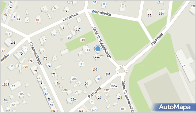 Legionowo, Króla Jana III Sobieskiego, 111A, mapa Legionowo