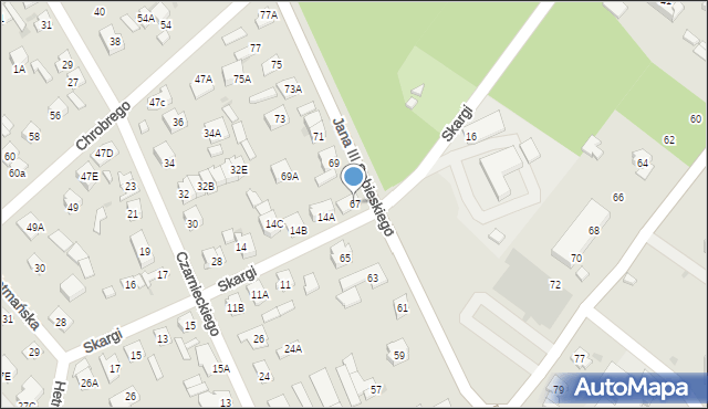 Legionowo, Króla Jana III Sobieskiego, 67, mapa Legionowo
