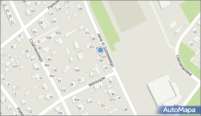 Legionowo, Króla Jana III Sobieskiego, 95A, mapa Legionowo