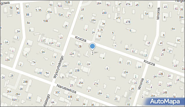 Legionowo, Krucza, 2, mapa Legionowo