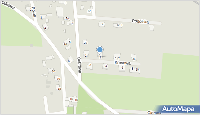 Legnica, Kresowa, 3, mapa Legnicy