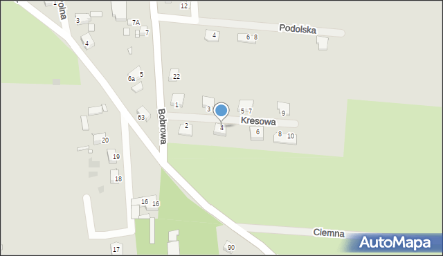 Legnica, Kresowa, 4, mapa Legnicy