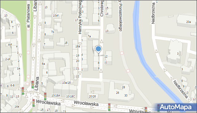 Legnica, Króla Bolesława Chrobrego, 7, mapa Legnicy
