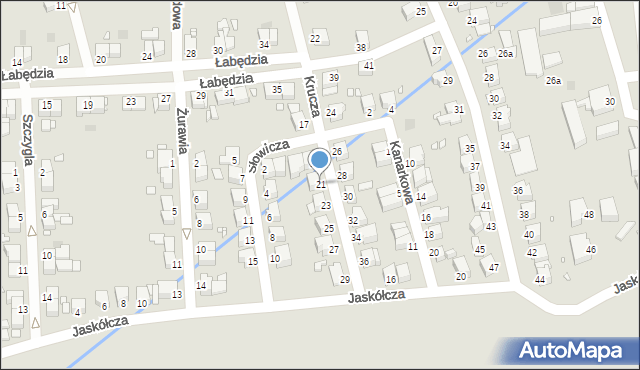 Legnica, Krucza, 21, mapa Legnicy