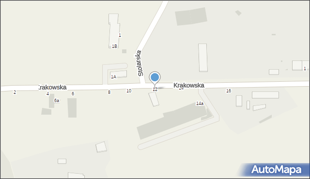Łękawica, Krakowska, 12, mapa Łękawica