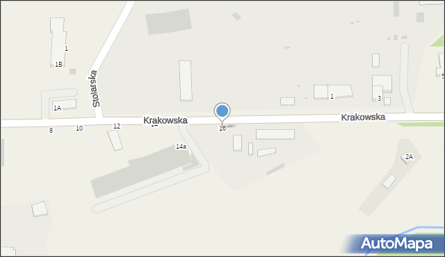 Łękawica, Krakowska, 16, mapa Łękawica