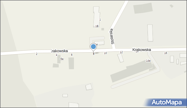 Łękawica, Krakowska, 8, mapa Łękawica