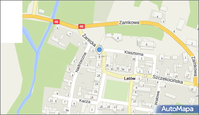 Lelów, Krótka, 5, mapa Lelów