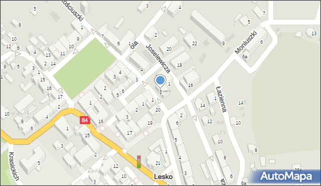 Lesko, Króla Kazimierza Wielkiego, 2, mapa Lesko