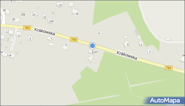 Libiąż, Krakowska, 3, mapa Libiąż