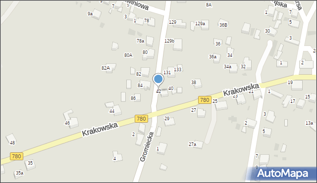 Libiąż, Krakowska, 42, mapa Libiąż