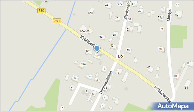 Libiąż, Krakowska, 57, mapa Libiąż