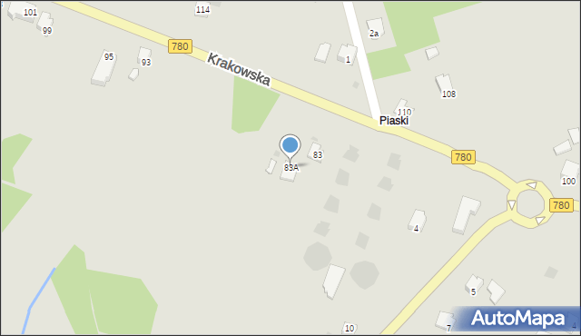 Libiąż, Krakowska, 83A, mapa Libiąż